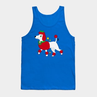 Cute Poodle Dressed for the Holidays Tank Top